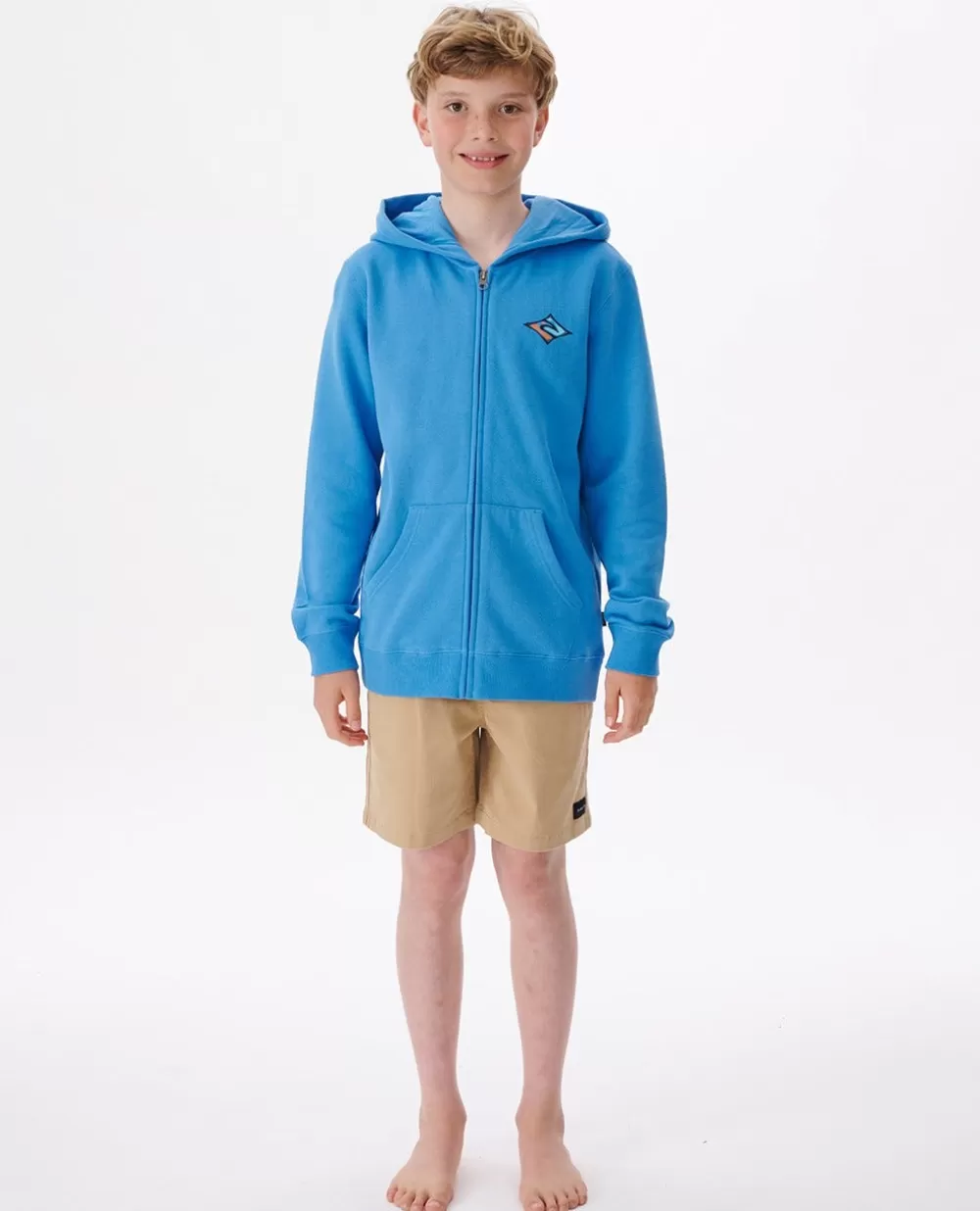 Rip Curl VESTUARIOPARA RAPAZ | Camisolas com capuz e pulôveres>Camisola Cosmic Tides Com Fecho Completo E Capuz Para Rapaz Royal Blue