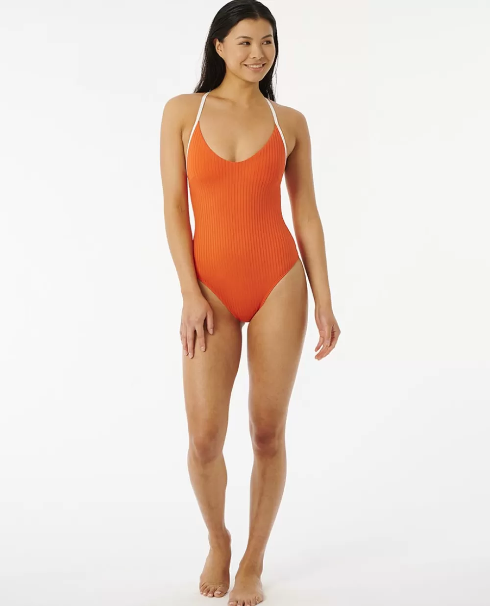 Rip Curl FATOS DEBANHO | Uma peça e conjuntos>Camisola De Licra Day Break De Manga Curta Para Rapariga Hot Orange