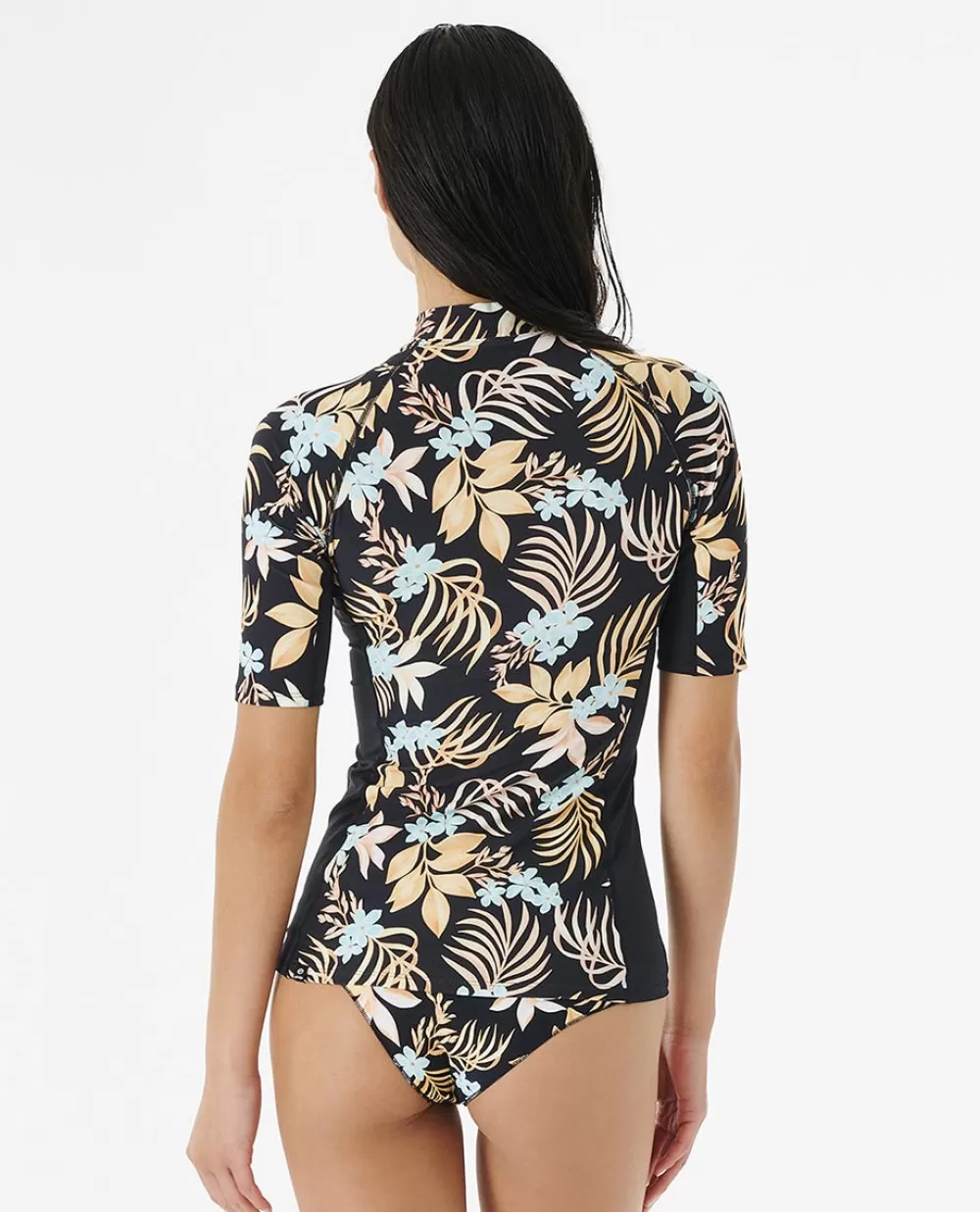 Rip Curl ROUPA DEMERGULHO | Camisolas em rash>Camisola De Licra Day Break De Manga Curta Para Rapariga Black