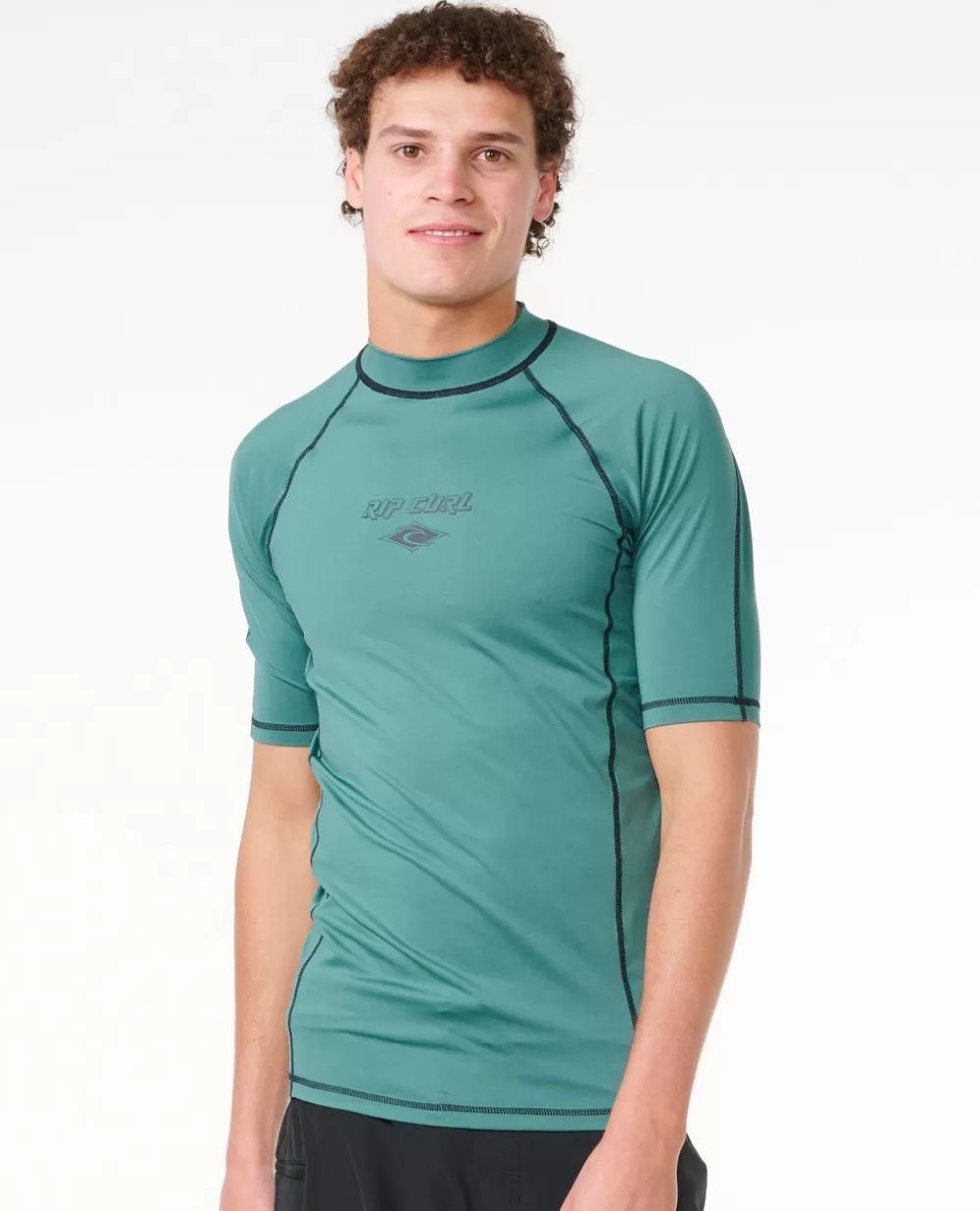 Rip Curl ROUPA DE MERGULHO | Camisolas em rash>Camisola De Licra De Manga Curta Fade Out UPF Perf Washed Green