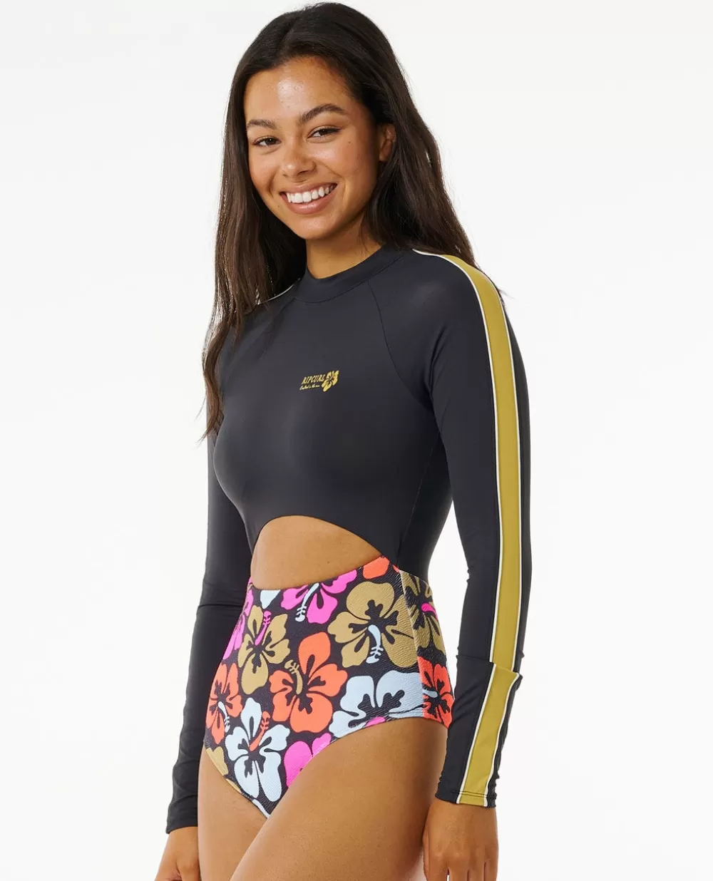 Rip Curl FATOS DEBANHO | Surf Suits>Fato De Banho Hibiscus Heat Splice De Manga Comprida E Peça única Multico