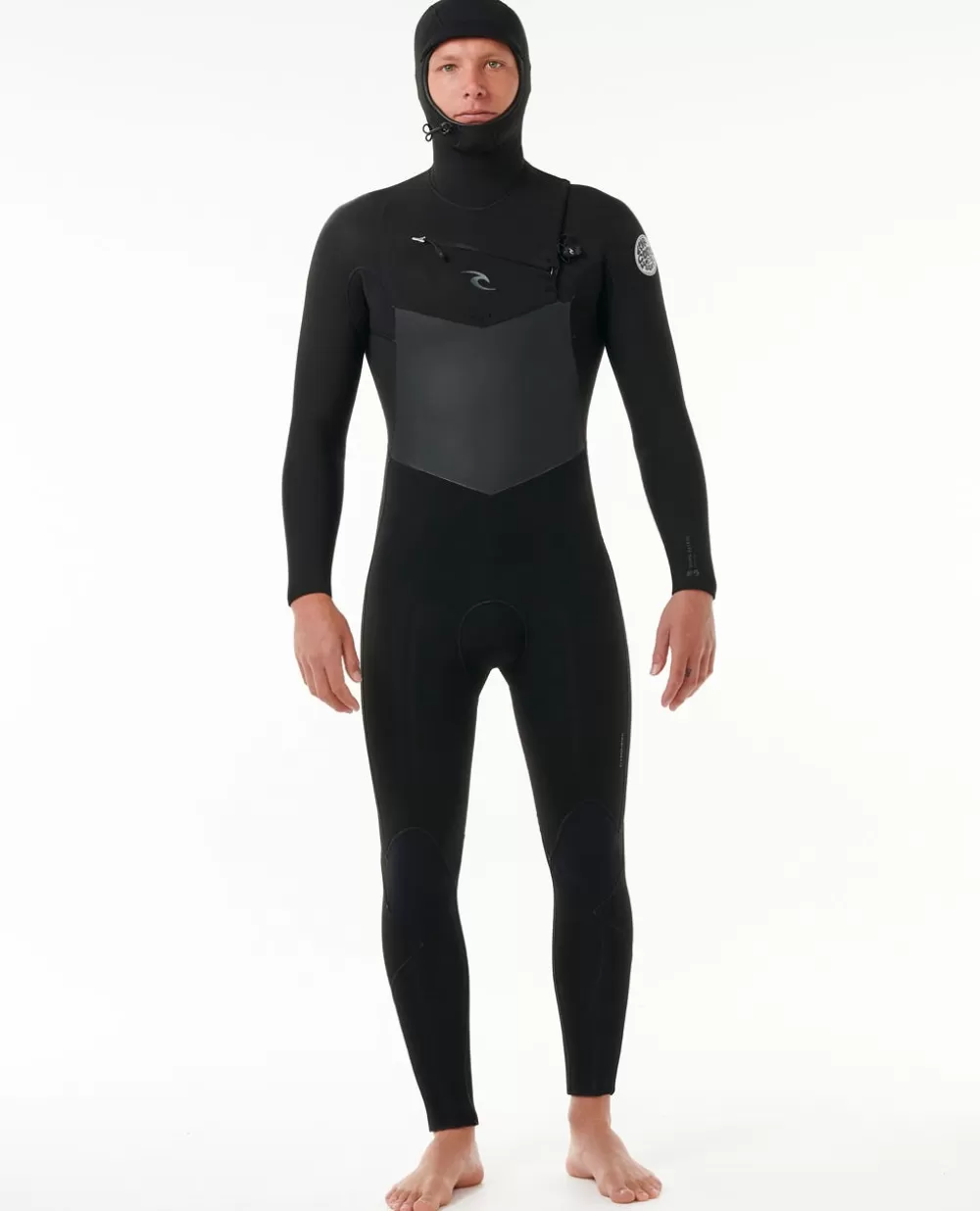 Rip Curl ROUPA DE MERGULHO | Fatos completos>Fato De Mergulho Dawn Patrol 5/4 Com Capuz E Fecho De Correr No Peito Black