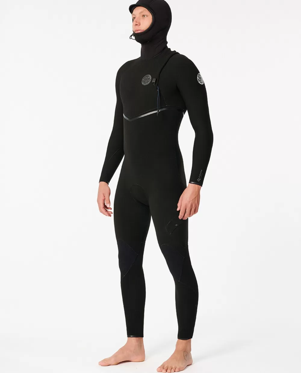 Rip Curl ROUPA DE MERGULHO | Fatos completos>Fato De Mergulho E Bomb 5/4 Com Capuz E Sem Fecho De Correr Black