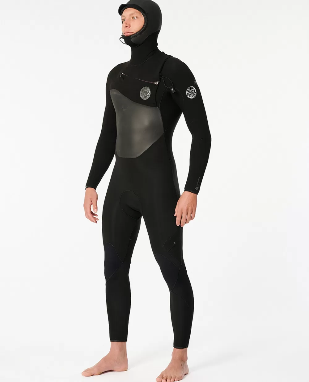 Rip Curl ROUPA DE MERGULHO | Fatos completos>Fato De Mergulho Flashbomb 5/4 Com Capuz E Fecho De Correr No Peito Black