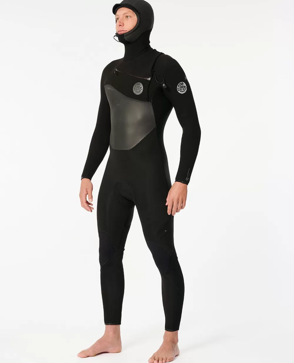 Rip Curl ROUPA DE MERGULHO | Fatos completos>Fato De Mergulho Flashbomb 6/4 Com Capuz E Fecho De Correr No Peito Black