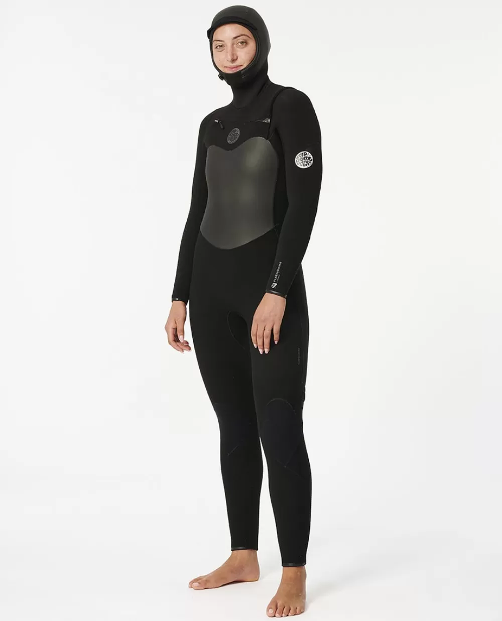 Rip Curl ROUPA DEMERGULHO | Fatos completos>Fato De Mergulho Flashbomb 6/4 Com Capuz E Fecho De Correr No Peito Para Mulher Black