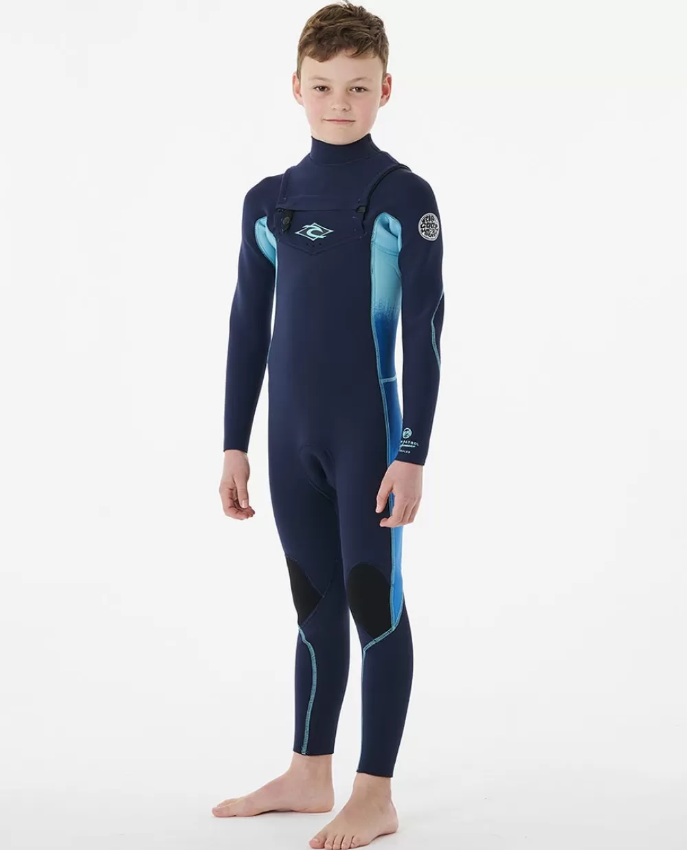 Rip Curl ROUPA DE MERGULHO | Fatos completos>Fato De Mergulho Júnior Dawn Patrol 4/3 Com Fecho Atrás Navy