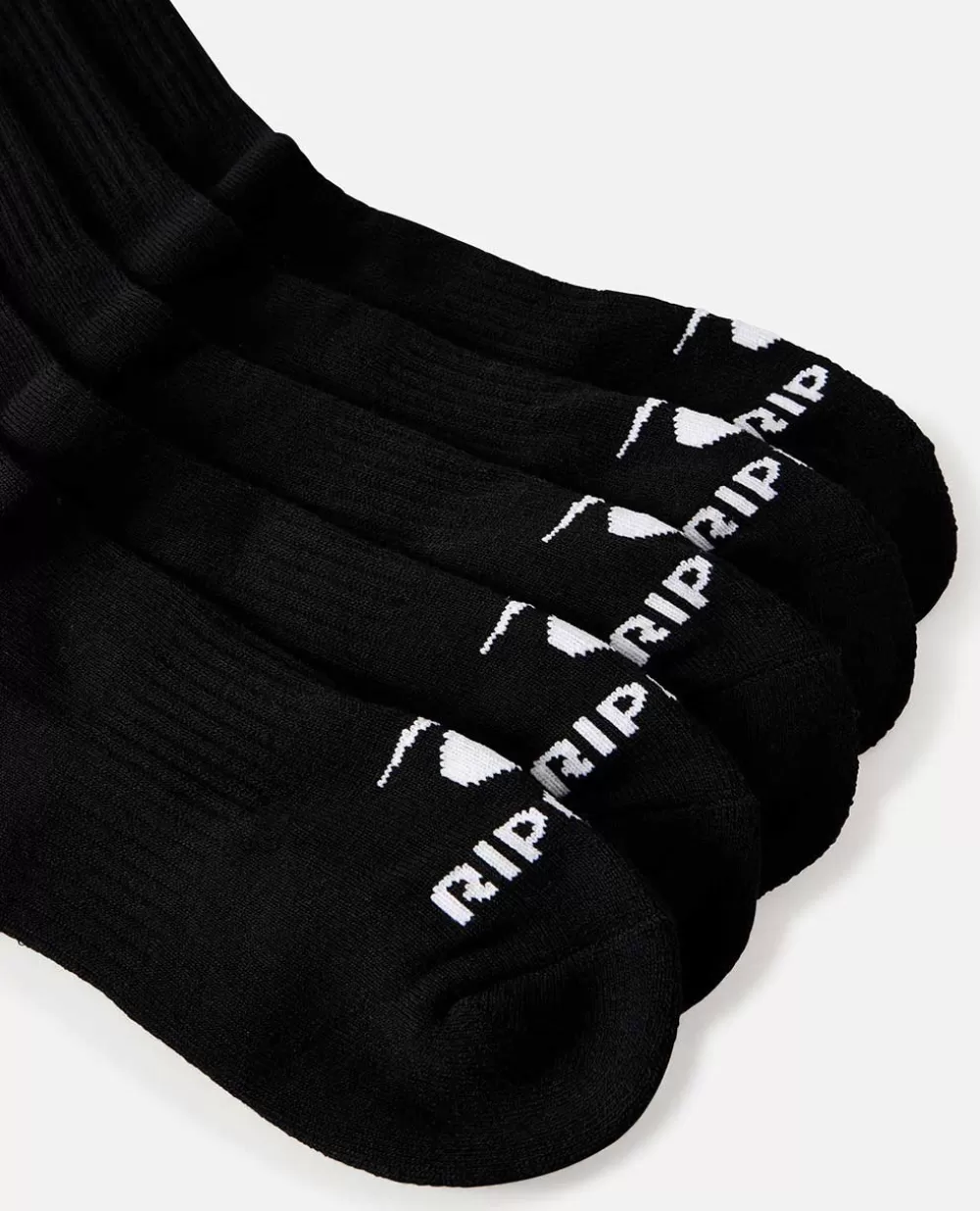 Rip Curl Vestuário | Acessórios>Pack De 5 Meias De Cano Médio Brand Black