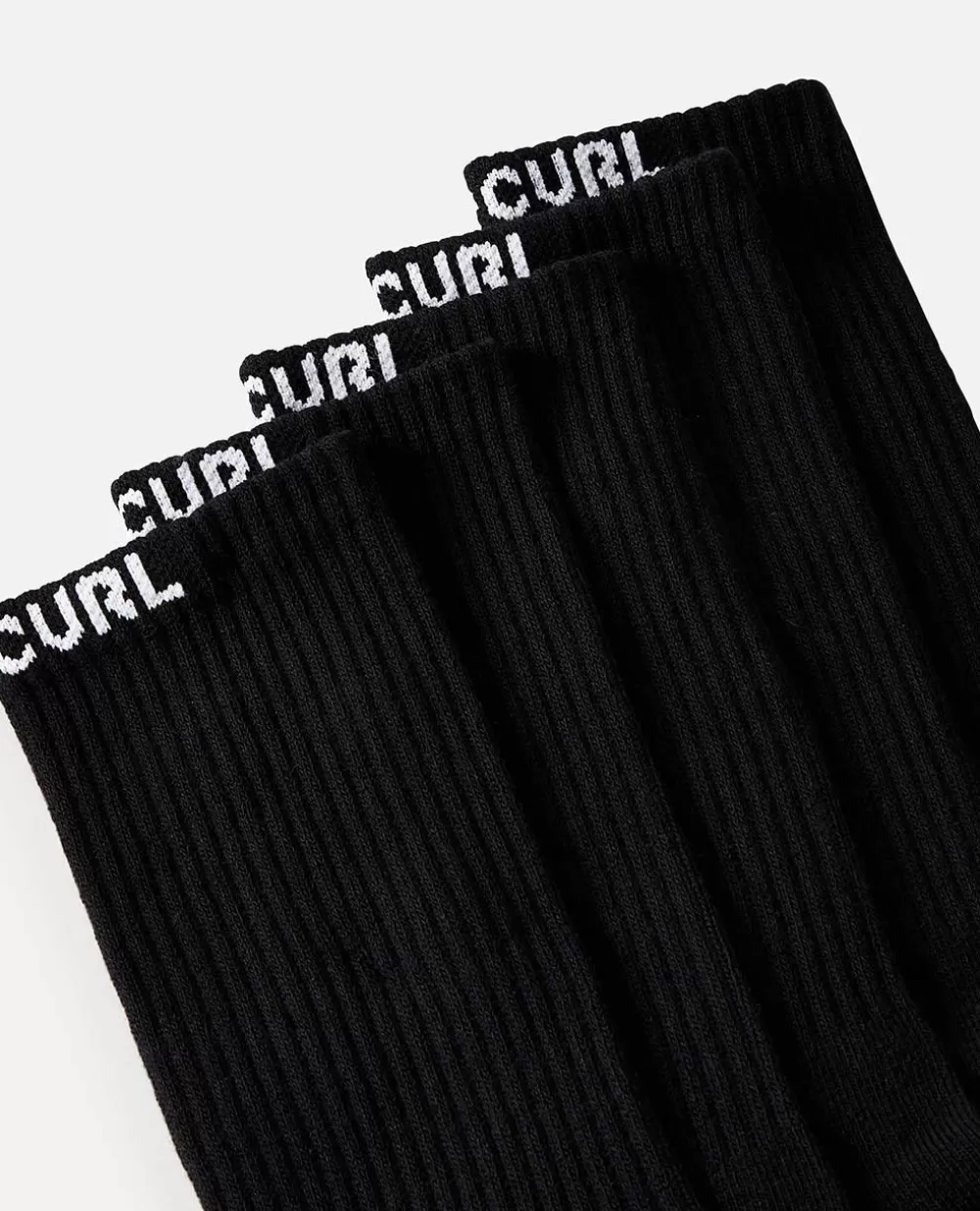Rip Curl Vestuário | Acessórios>Pack De 5 Meias De Cano Médio Brand Black