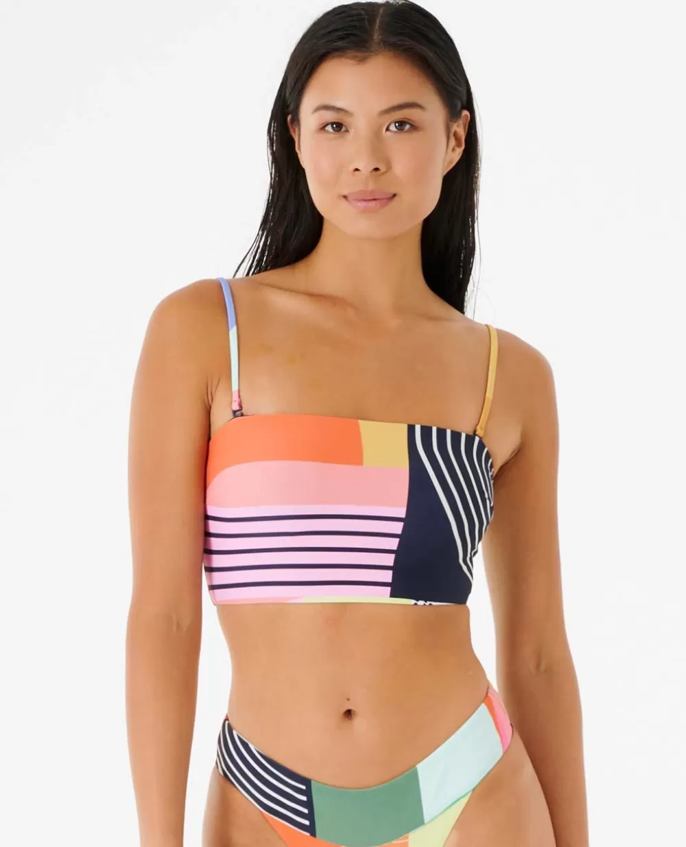 Rip Curl FATOS DEBANHO | Partes de cima de biquínis>Parte De Cima De Biquíni Day Break Long Line Bandeau Multico