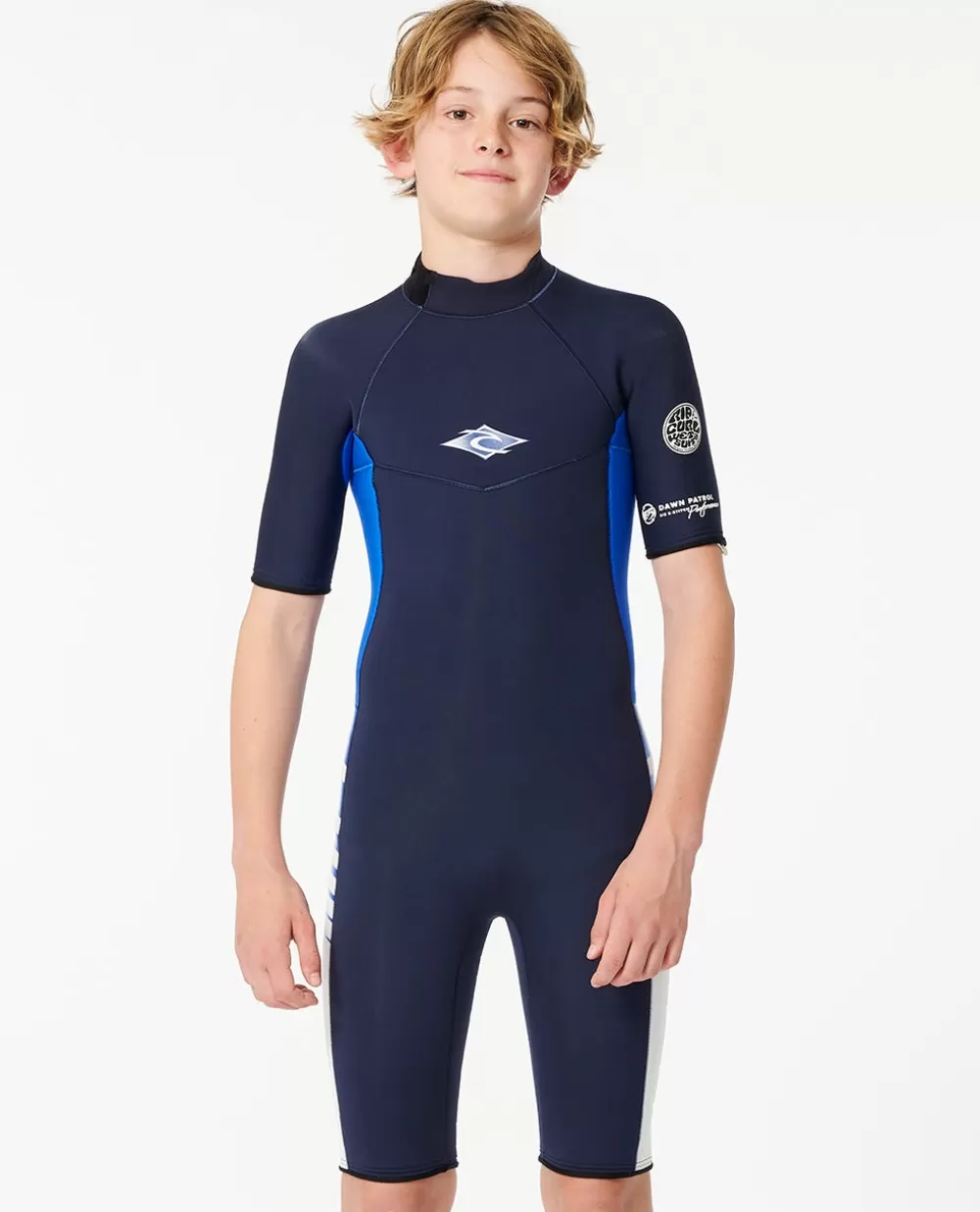 Rip Curl FATOS DEMERGULHOPARA RAPAZ | Fatos de primavera>Patrulha Da Madrugada Manga Curta 2/2 Com Fecho De Correr Atrás Para Rapaz Navy