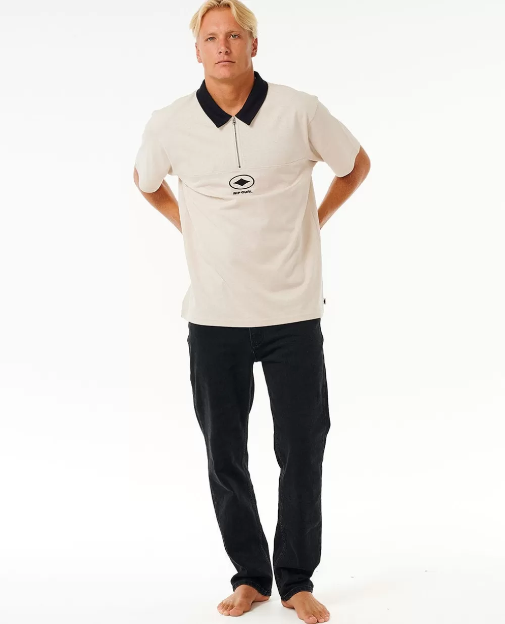 Rip Curl Vestuário | Camisas e polos>Pólo De Produtos De Surf De Qualidade Vintage White