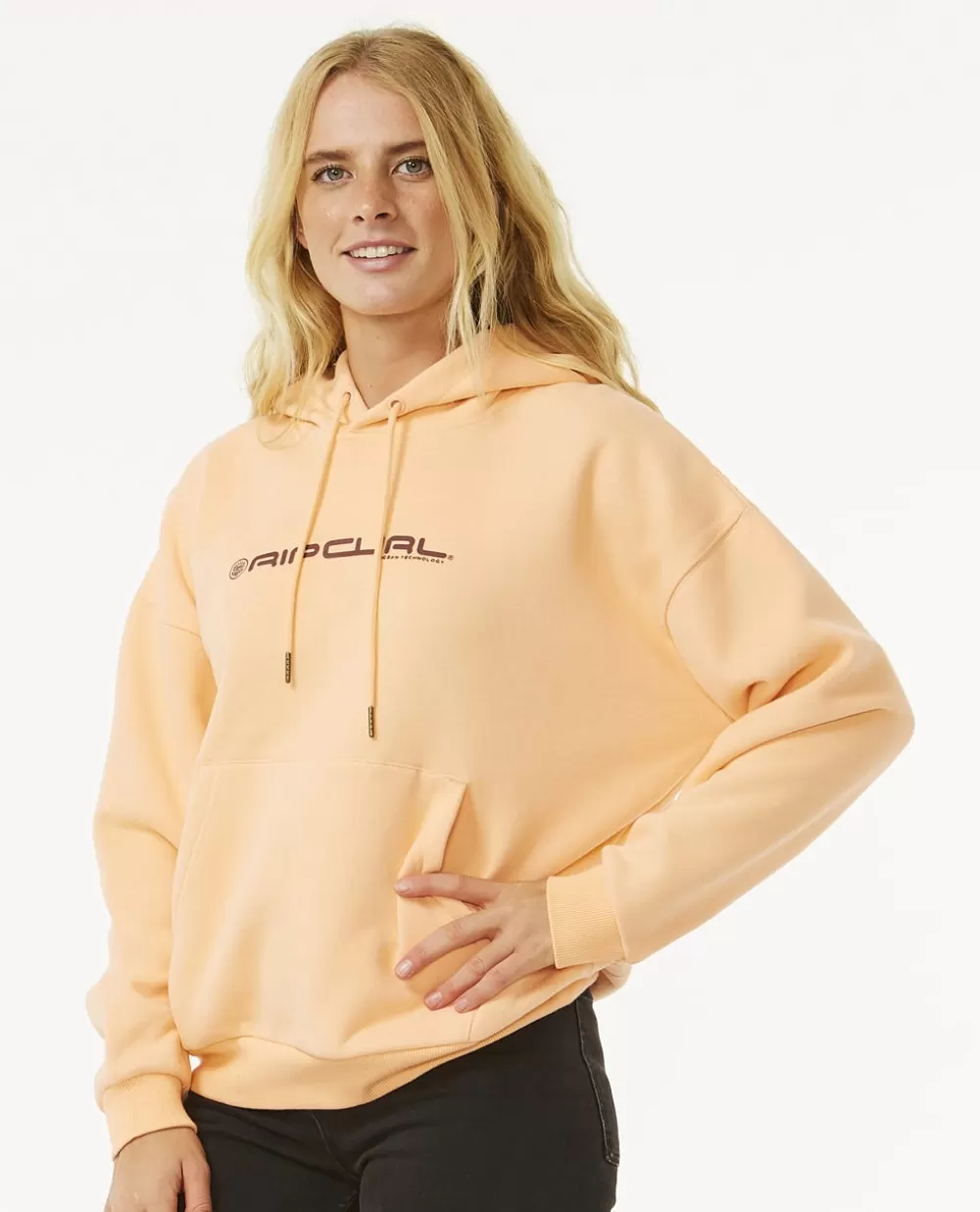 Rip Curl VESTUÁRIO | Camisolas com capuz e pulôveres>Tecido Com Capuz Ocean Tech Heritage Washed Black
