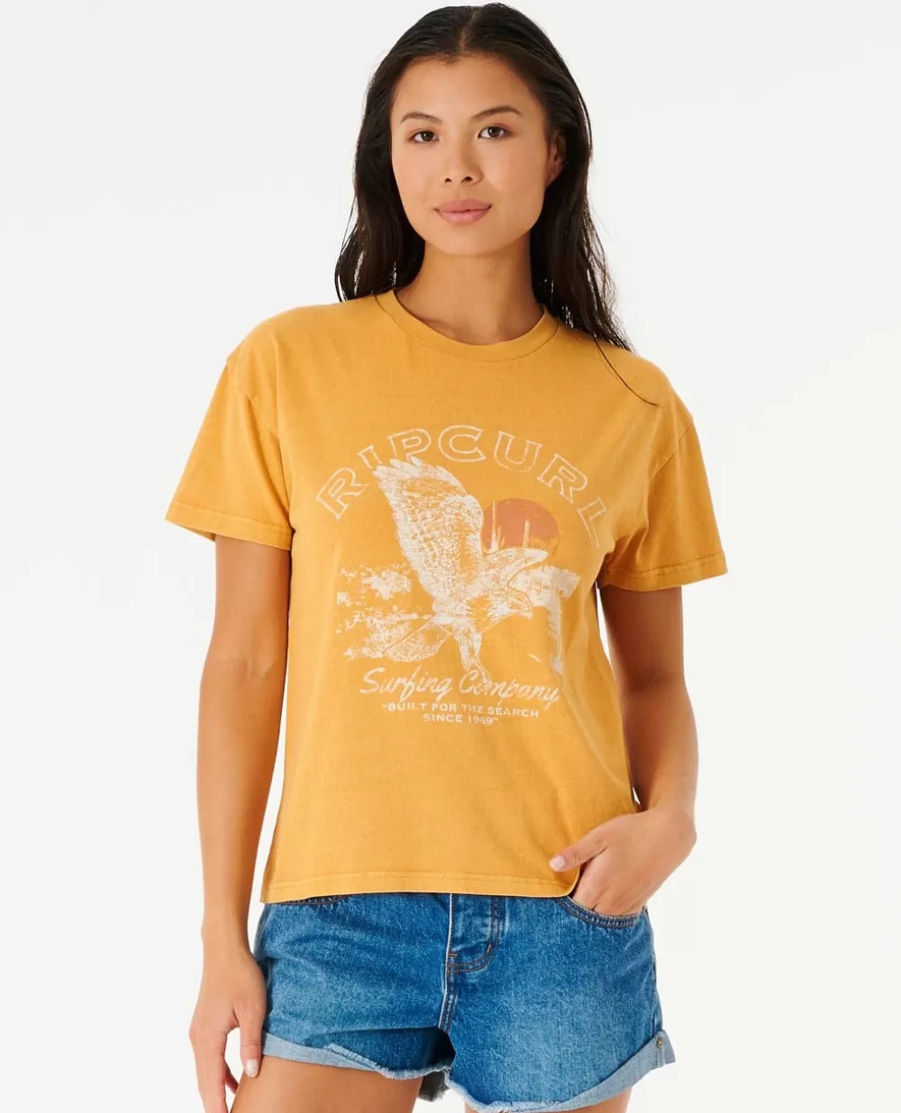 Rip Curl T-shirts e manga cava>T-shirt Built For The Search Relaxada De Manga Curta Washed Black