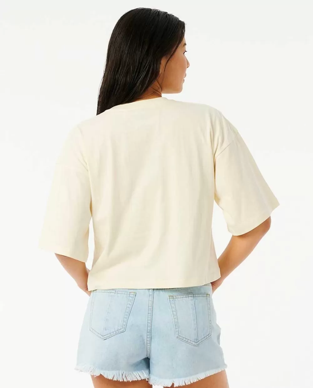 Rip Curl VESTUÁRIO | T-shirts e manga cava>T-shirt Eventide Heritage Crop Bone